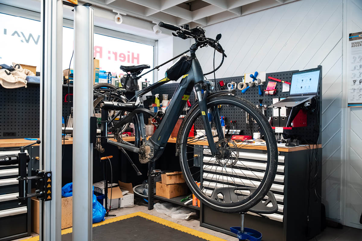 Fahrrad in der Werkstatt